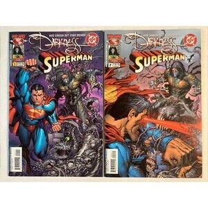 The Darkness Superman (2005) Marvel Comic Book Set 1-2 • First Printing
